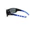 Ge Safety Glasses, Anti-Fog & Anti-Scratch, Blue Mirror Lens, Black/Blue Frame GE104BAF - alternate 2